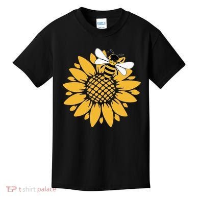Bumblebee Sunflower Springtime Save The Bees Honeybee Kids T-Shirt