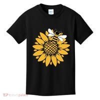 Bumblebee Sunflower Springtime Save The Bees Honeybee Kids T-Shirt thumb 0