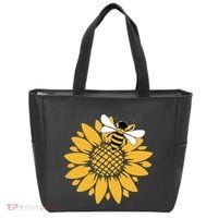 Bumblebee Sunflower Springtime Save The Bees Honeybee Tote Bag thumb 0