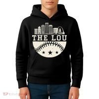 Baseball Season St. Louis The Lou Fan Hometown Kids Hoodie thumb 4