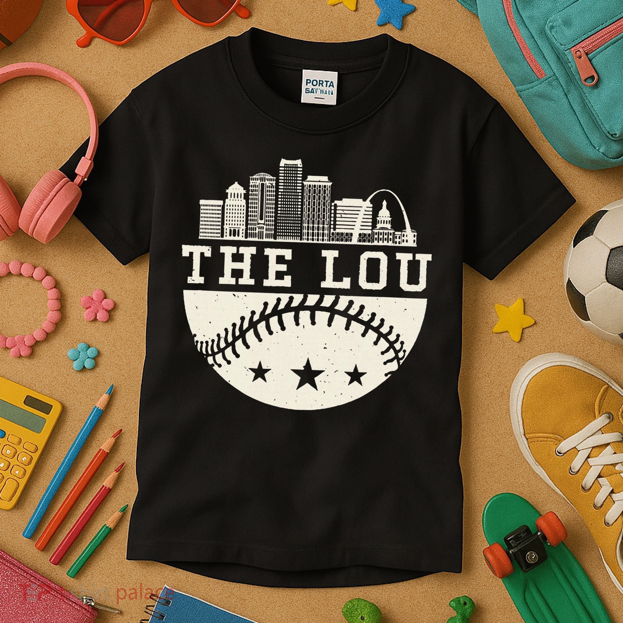 Baseball Season St. Louis The Lou Fan Hometown Kids T-Shirt