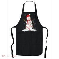 Baseball Snowman Santa Hat Christmas Baseball Player Gift Apron thumb 0