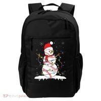 Baseball Snowman Santa Hat Christmas Baseball Player Gift Backpack thumb 0