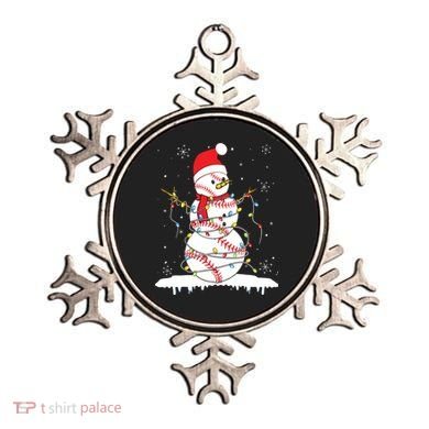 Baseball Snowman Santa Hat Christmas Baseball Player Gift Ornament