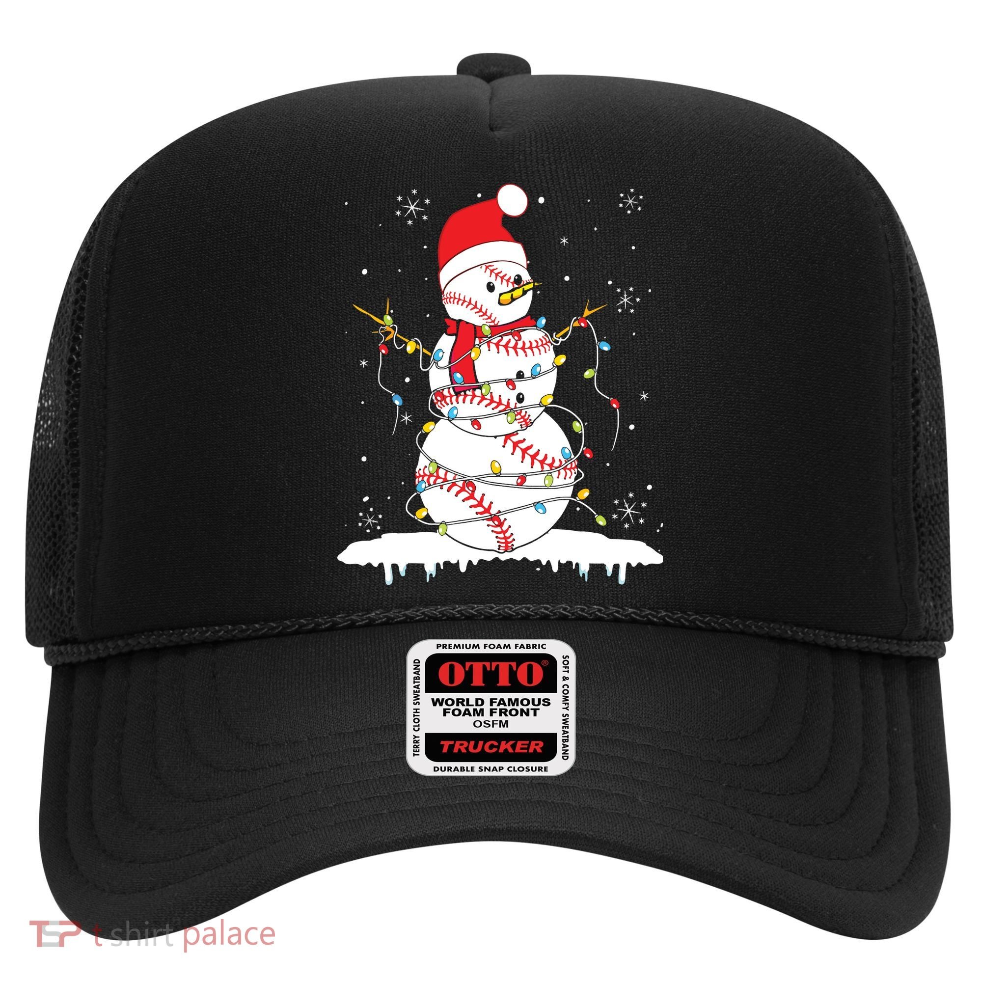 Baseball Snowman Santa Hat Christmas Baseball Player Gift Hat