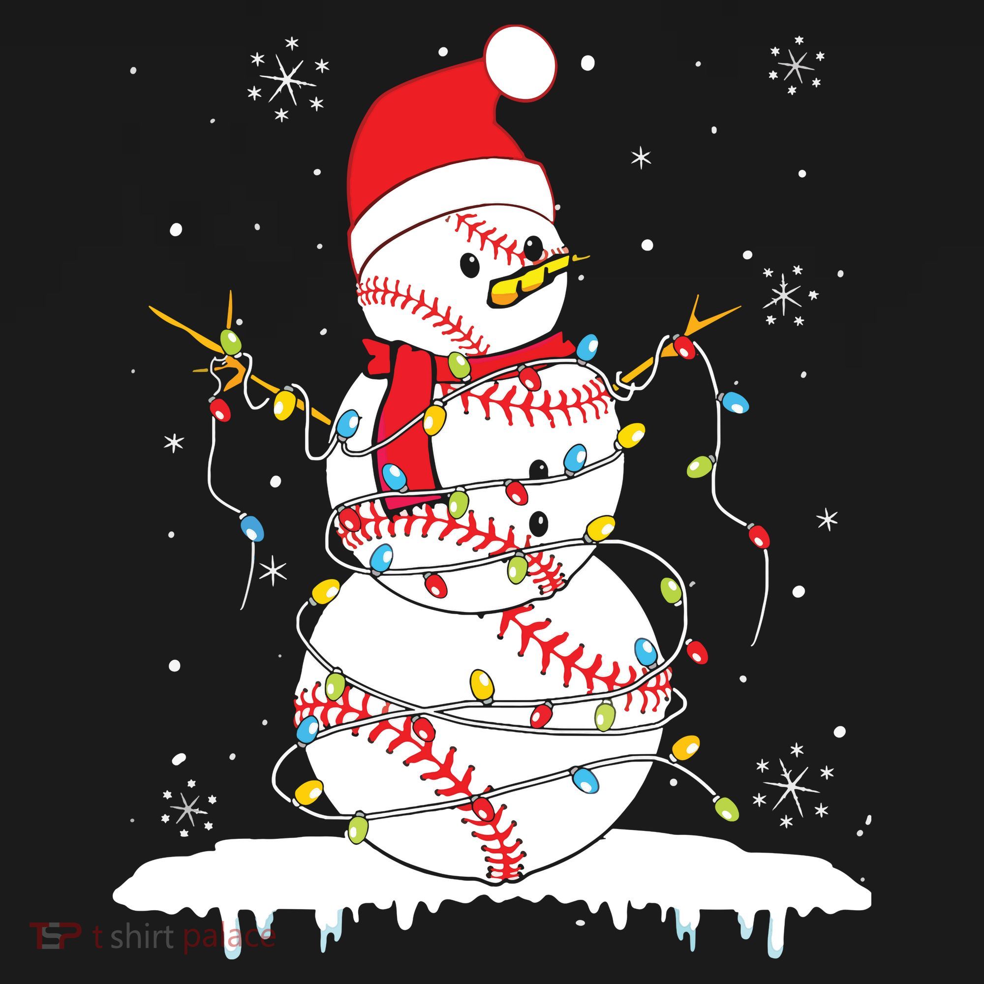Baseball Snowman Santa Hat Christmas Baseball Player Gift Visor
