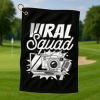 Blogger Squad Social Media Content Creator Blog Blogging Golf Towel thumb 1