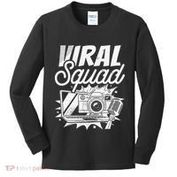Blogger Squad Social Media Content Creator Blog Blogging Kids Long Sleeve Shirt thumb 0