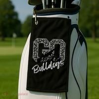 Bulldogs School Spirit Mascot Leopard Cheer Fan Game Day Golf Towel thumb 2