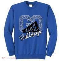 Bulldogs School Spirit Mascot Leopard Cheer Fan Game Day Sweatshirt thumb 0