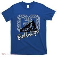 Bulldogs School Spirit Mascot Leopard Cheer Fan Game Day T-Shirt thumb 0