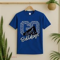 Bulldogs School Spirit Mascot Leopard Cheer Fan Game Day T-Shirt thumb 2