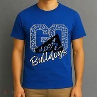 Bulldogs School Spirit Mascot Leopard Cheer Fan Game Day T-Shirt thumb 3