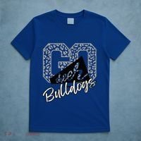 Bulldogs School Spirit Mascot Leopard Cheer Fan Game Day T-Shirt thumb 5