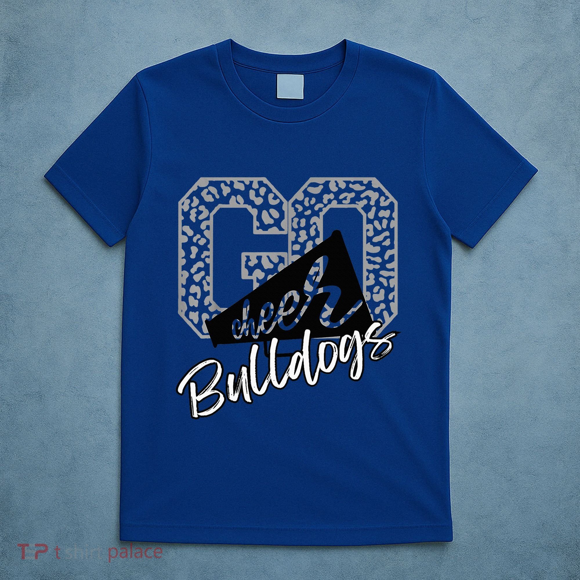 Bulldogs School Spirit Mascot Leopard Cheer Fan Game Day T-Shirt