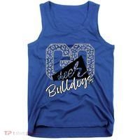 Bulldogs School Spirit Mascot Leopard Cheer Fan Game Day Tank Top thumb 0