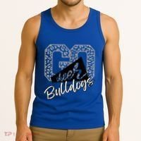 Bulldogs School Spirit Mascot Leopard Cheer Fan Game Day Tank Top thumb 3