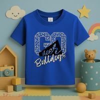 Bulldogs School Spirit Mascot Leopard Cheer Fan Game Day Toddler T-Shirt thumb 3