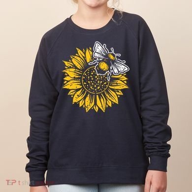 Bumblebee Sunflower Springtime Save The Bees Honeybee Women's Sweatshirt