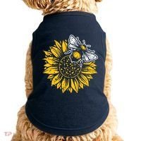Bumblebee Sunflower Springtime Save The Bees Honeybee Doggie Tank thumb 0