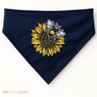 Bumblebee Sunflower Springtime Save The Bees Honeybee USA-Made Doggie Bandana thumb 0