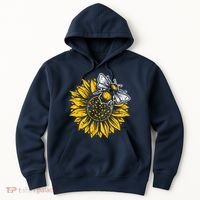 Bumblebee Sunflower Springtime Save The Bees Honeybee Hoodie thumb 0