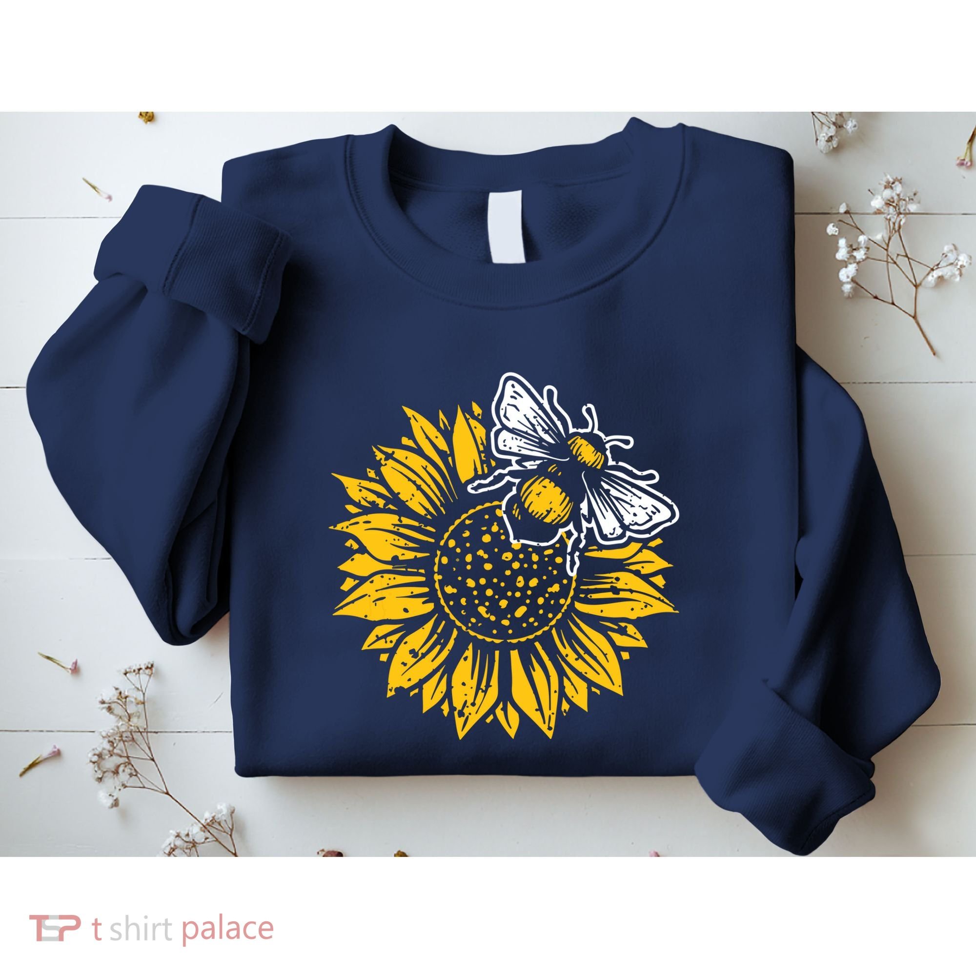 Bumblebee Sunflower Springtime Save The Bees Honeybee Sweatshirt