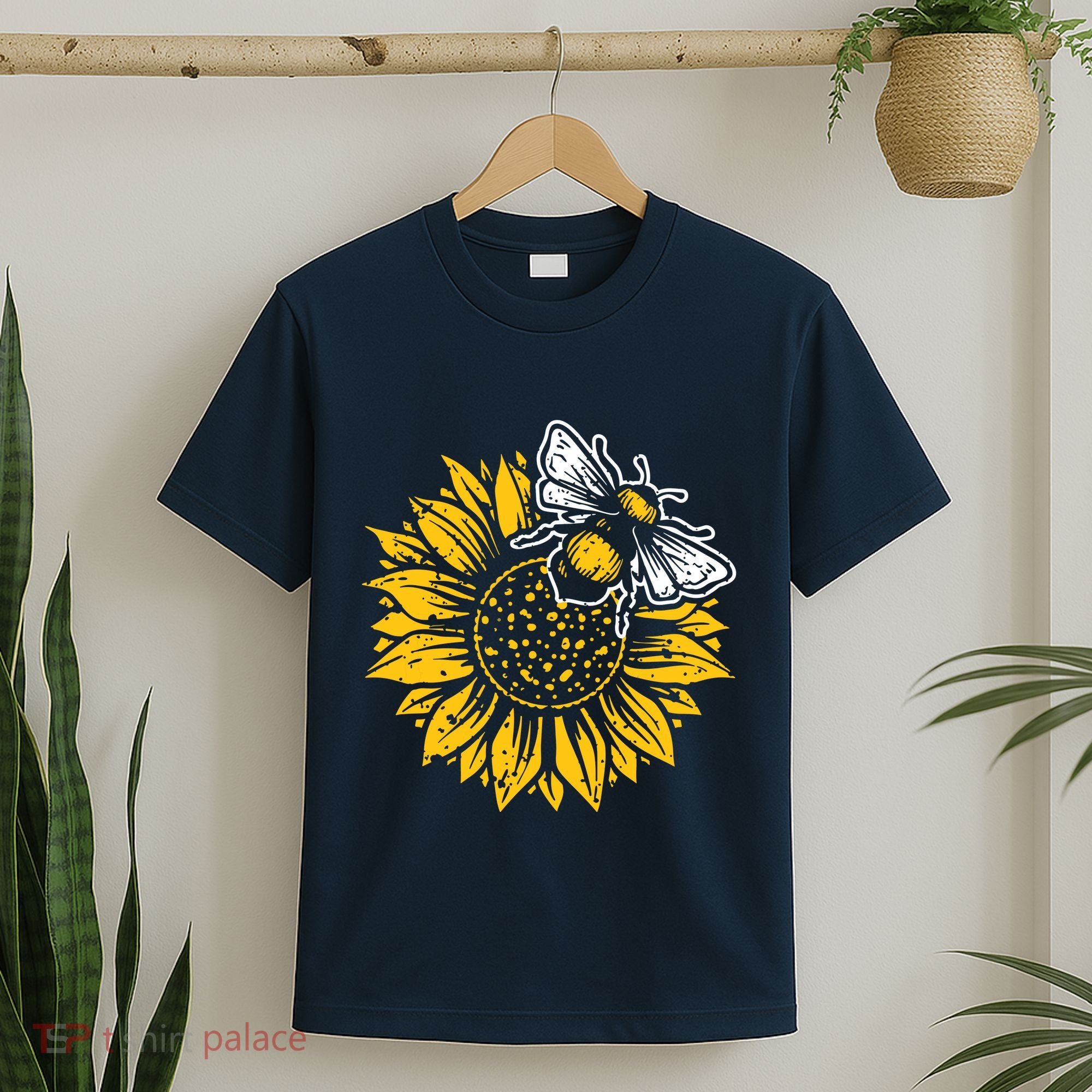 Bumblebee Sunflower Springtime Save The Bees Honeybee T-Shirt