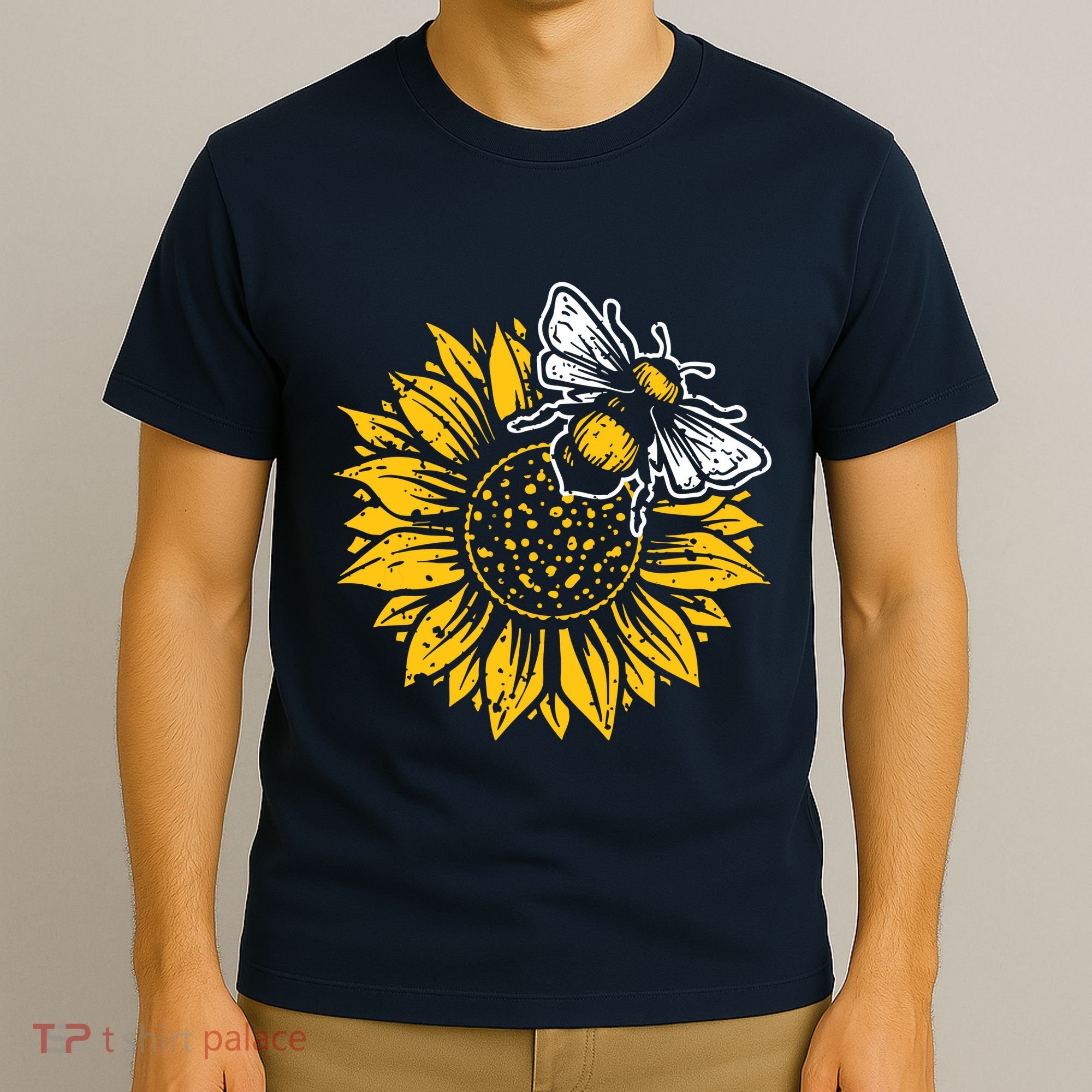 Bumblebee Sunflower Springtime Save The Bees Honeybee T-Shirt
