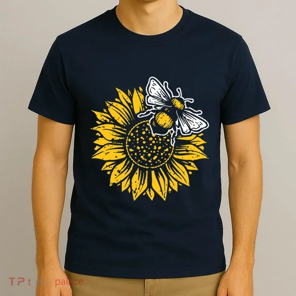 Bumblebee Sunflower Springtime Save The Bees Honeybee T-Shirt