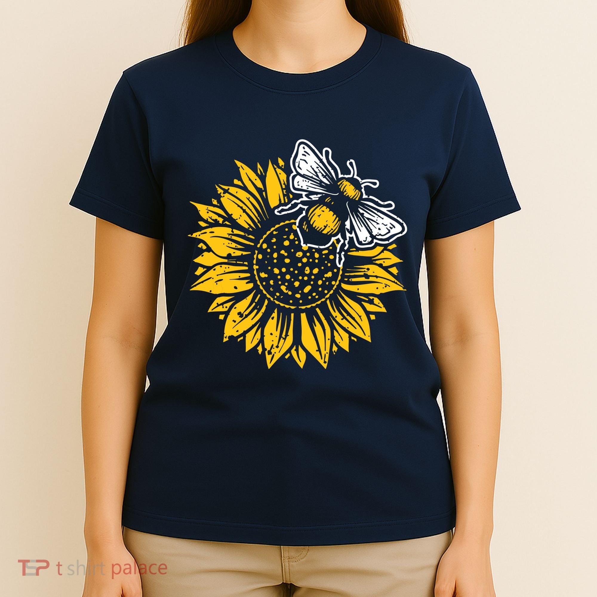 Bumblebee Sunflower Springtime Save The Bees Honeybee T-Shirt