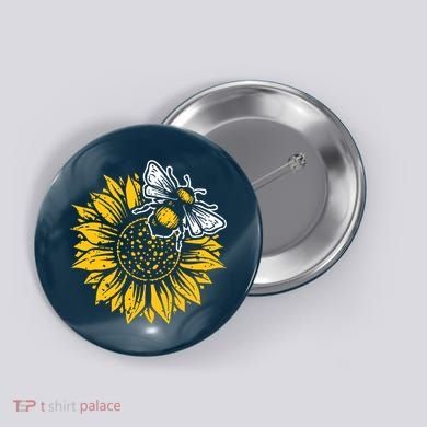 Bumblebee Sunflower Springtime Save The Bees Honeybee Button