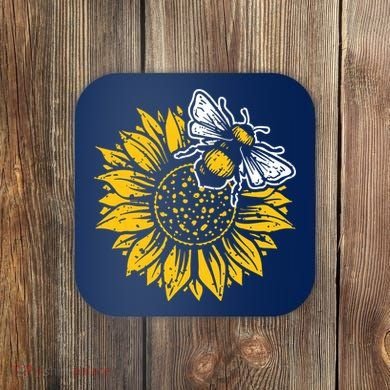 Bumblebee Sunflower Springtime Save The Bees Honeybee Coaster