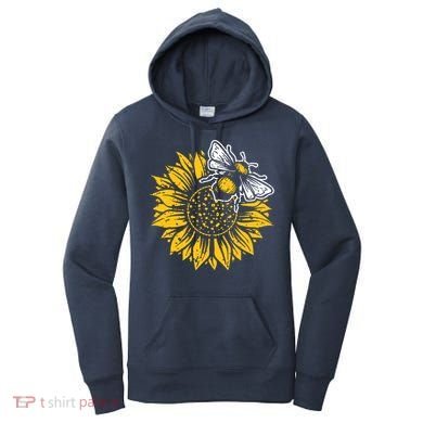 Bumblebee Sunflower Springtime Save The Bees Honeybee Women's Hoodie