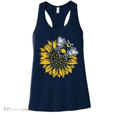 Bumblebee Sunflower Springtime Save The Bees Honeybee Women's Tank Top