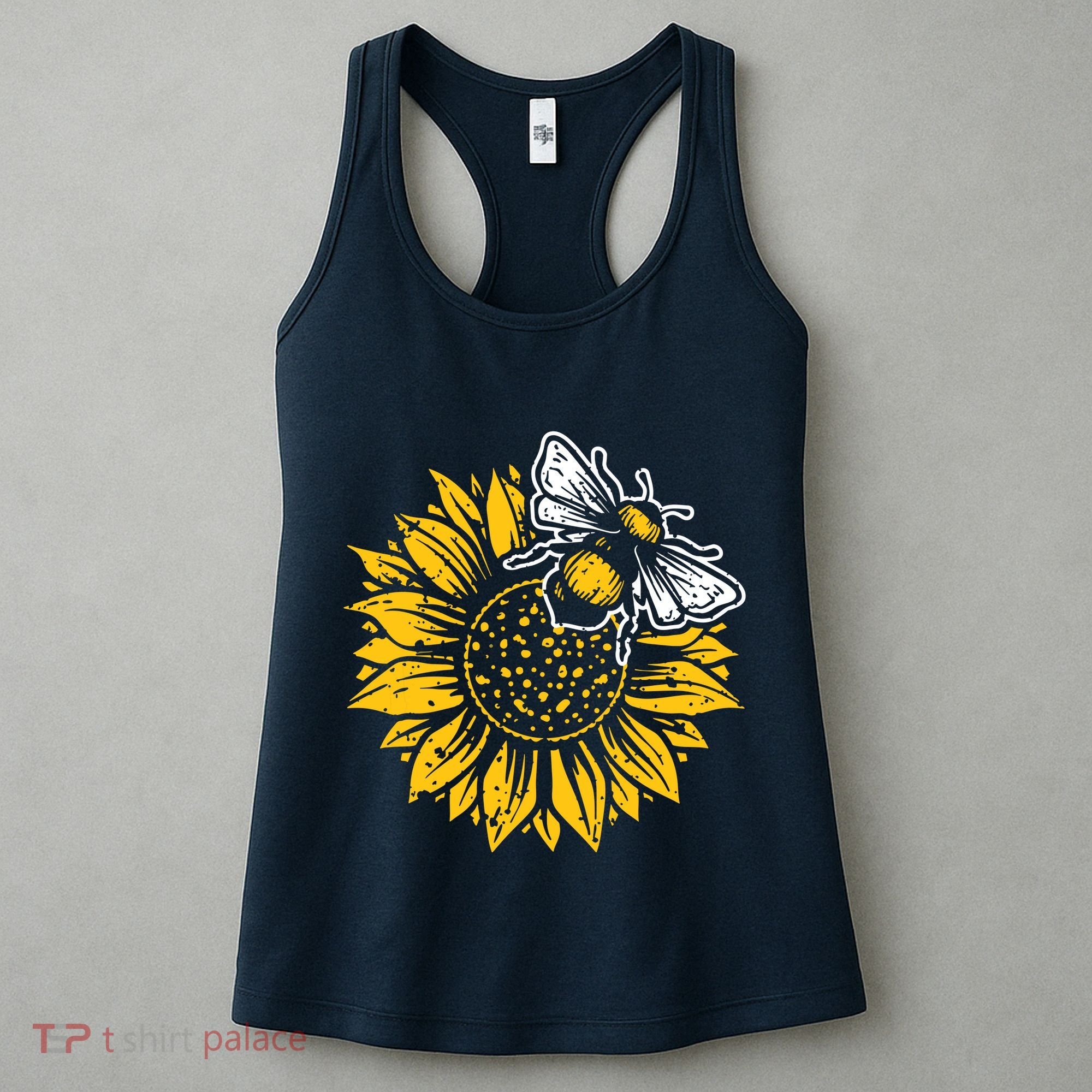 Bumblebee Sunflower Springtime Save The Bees Honeybee Women's Tank Top