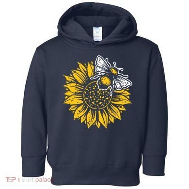 Bumblebee Sunflower Springtime Save The Bees Honeybee Toddler Hoodie