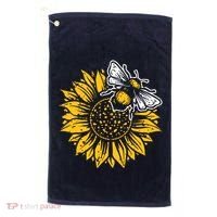 Bumblebee Sunflower Springtime Save The Bees Honeybee Golf Towel thumb 0