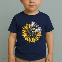 Bumblebee Sunflower Springtime Save The Bees Honeybee Toddler T-Shirt thumb 2