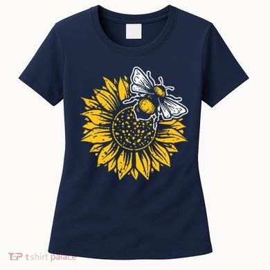 Bumblebee Sunflower Springtime Save The Bees Honeybee Women's T-Shirt