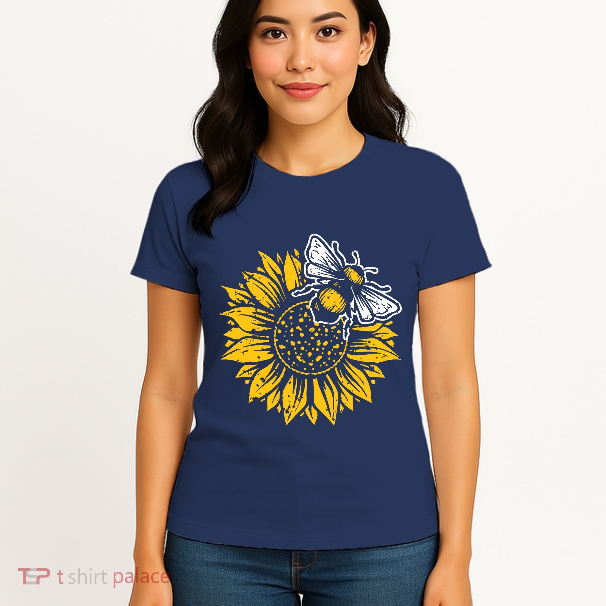 Bumblebee Sunflower Springtime Save The Bees Honeybee Women's T-Shirt