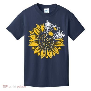 Bumblebee Sunflower Springtime Save The Bees Honeybee Kids T-Shirt