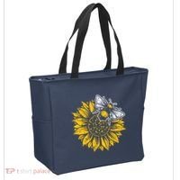 Bumblebee Sunflower Springtime Save The Bees Honeybee Tote Bag thumb 2