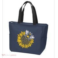 Bumblebee Sunflower Springtime Save The Bees Honeybee Tote Bag thumb 3