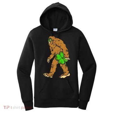 Bigfoot Shamrock Sasquatch Irish Women's Hoodie