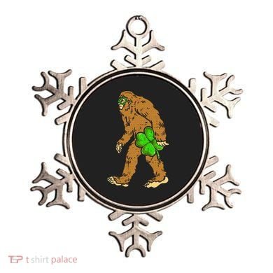 Bigfoot Shamrock Sasquatch Irish Ornament
