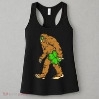 Bigfoot Shamrock Sasquatch Irish Women's Tank Top thumb 3