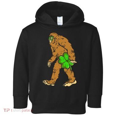 Bigfoot Shamrock Sasquatch Irish Toddler Hoodie