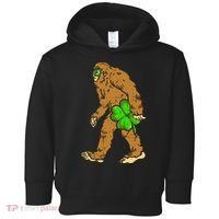 Bigfoot Shamrock Sasquatch Irish Toddler Hoodie thumb 0