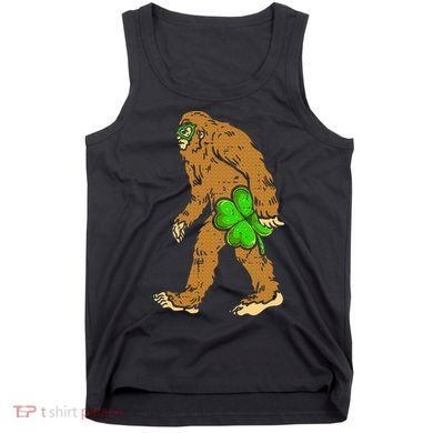 Bigfoot Shamrock Sasquatch Irish Tank Top